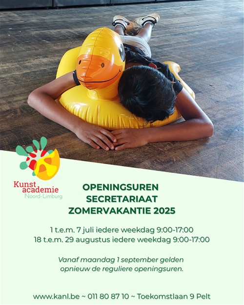 Openingsuren Secretariaat Zomer 2025
