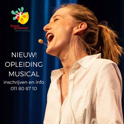 Ben je 12j. of ouder? Hou je van zingen, dansen, acteren? Start dan in september 2018 met de opleiding musical. Iedere week krijg je een uur zang, een uur dans en een uur theater: Dansles in De Pallieter in Overpelt op maandag 19u15-20u15;
Zangles in de Kunstacademie in Neerpelt op zaterdag 12u00-13u00; Theaterles in de Kunstacademie in Neerpelt op dinsdag 20u15-21u15. Info en inschrijven via het secretariaat: 011 80 87 10.