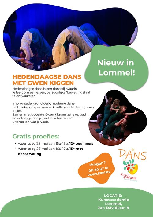 Dansproeverij hedendaagse dans Lommel