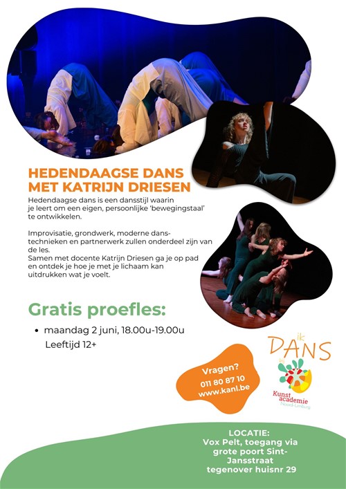 Dansproeverij hedendaagse dans Pelt