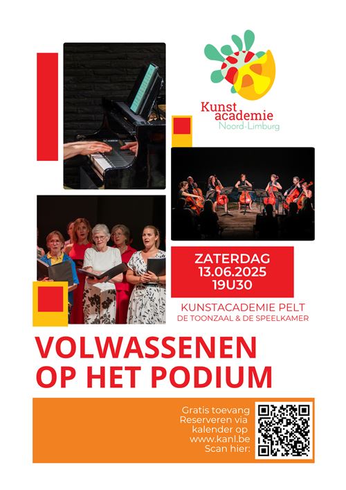 Volwassenen op het podium