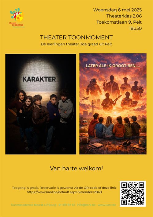 Toonmomenten theater 3de graad Pelt