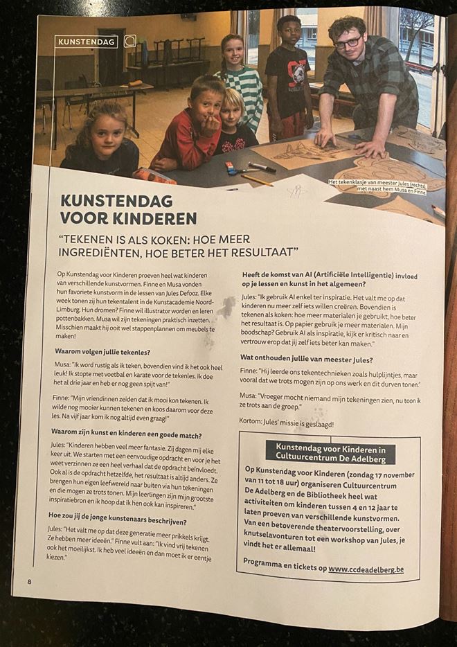 Kunstendag voor Kinderen met Jules Defooz!